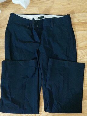 LOFT Navy Straight-Leg Dress Pants